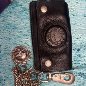 Harley-Davidson Black Leather Chain Wallet